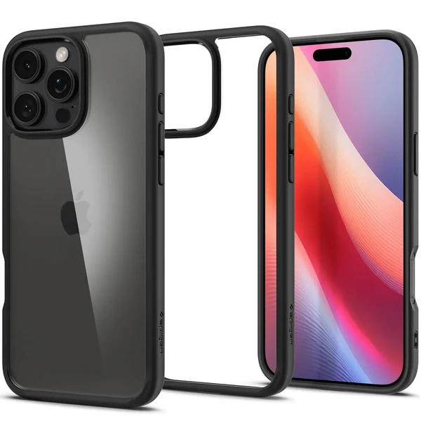 Прозорий чорний чохол Spigen Ultra Hybrid для iPhone 16 Pro Max у Чернігові