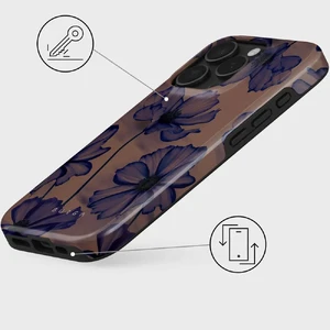 Чехол Burga Velvet Night Mag для iPhone 16 Pro, коричнево-синий - Фото 3