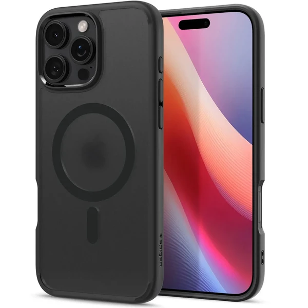 Півпрозорий чорний чохол Spigen Ultra Hybrid Mag для iPhone 16 Pro Max
