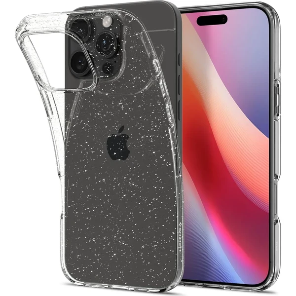 Прозрачный чехол с блестками Spigen Liquid Crystal Glitter для iPhone 16 Pro в Запорожье