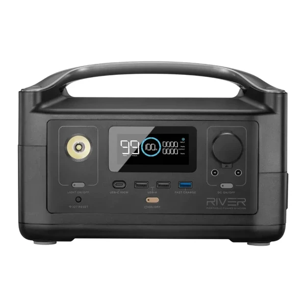 Зарядна станція EcoFlow RIVER Portable Power Station Black (600 — 1800W)
