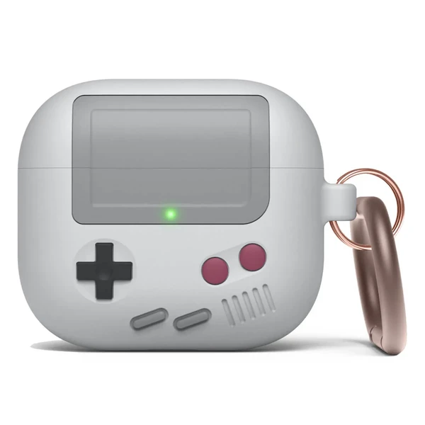 Силиконовый чехол с карабином elago AW5 Case Light Grey для AirPods 3