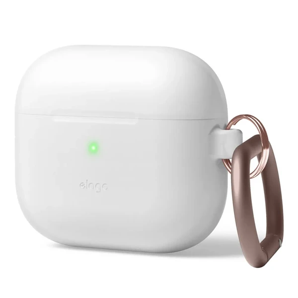 Силіконовий чохол, що світиться, з карабіном elago Silicone Hang Case Nightglow Blue для AirPods 3
