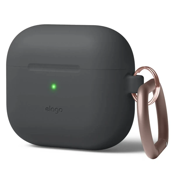 Силіконовий чохол з карабіном elago Silicone Hang Case Dark Grey для AirPods 3