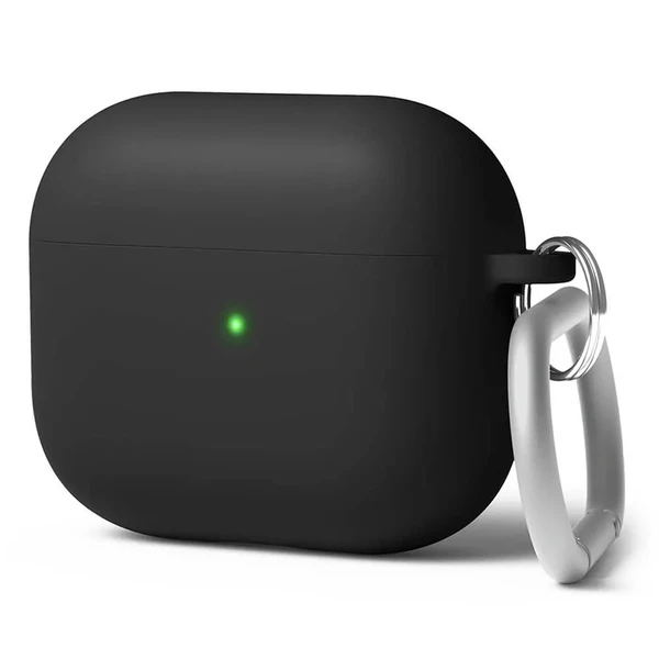 Cиликоновий чохол з карабіном elago Silicone Hang Case Black для AirPods 3