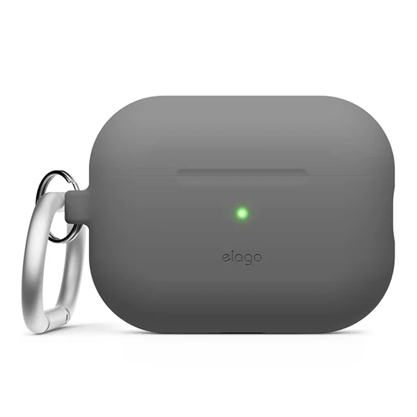 Cиліконовий чохол з карабіном elago Silicone Hang Case Dark Grey для AirPods Pro 2