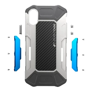 Противоударный чехол-накладка Element Case FORMULA Grey | Blue для iPhone X | XS - Фото 6