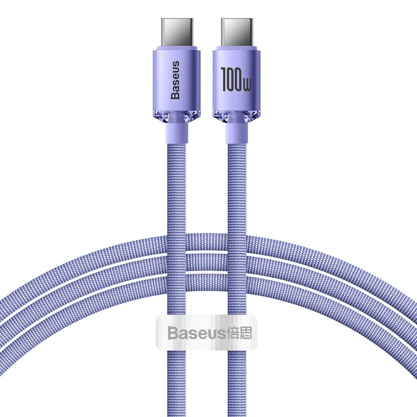 Зарядний кабель Baseus Crystal Shine Type-C to Type-C 100W 1.2m