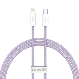 Нейлоновый кабель Baseus Type-C to Lightning для быстрой зарядки iPhone 20W (1m) Purple