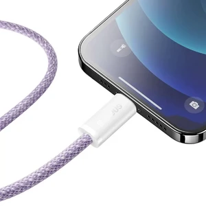 Нейлоновий кабель Baseus Type-C to Lightning для швидкої зарядки iPhone 20W (1m) Purple - Фото 2
