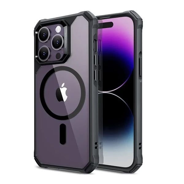 Cиліконовий чохол ESR Air Armor TPU Case Clear Black with HaloLock для iPhone 14 Pro