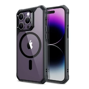 Силиконовый чехол ESR Air Armor TPU Case Clear Black with HaloLock для iPhone 14 Pro Max 4894240161715 - Фото 1