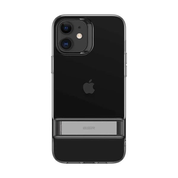 Чорний силіконовий чохол-підставка ESR Air Shield Boost Matte Jelly Black для iPhone 12 mini