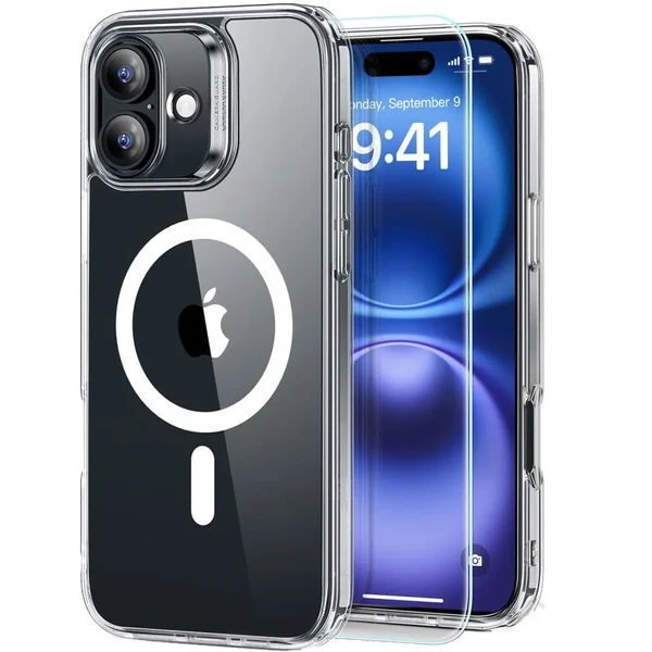 Прозорий чохол зі склом ESR Classic Hybrid Halolock MagSafe для iPhone 16