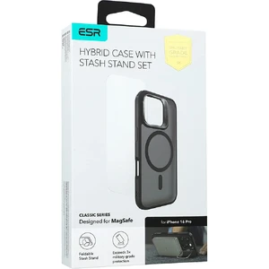 Чохол зі склом матово-чорний ESR Classic Hybrid Kickstand MagSafe для iPhone 16 Pro - Фото 7
