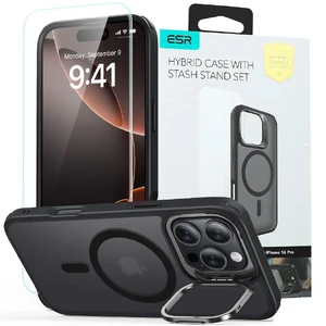Чохол зі склом матово-чорний ESR Classic Hybrid Kickstand MagSafe для iPhone 16 Pro - Фото 6