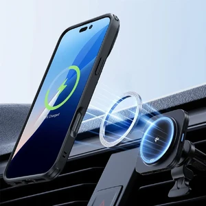 Півпрозорий чорний чохол зі склом ESR Classic Hybrid KickStand MagSafe для iPhone 16 - Фото 4
