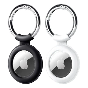 Силіконовий чохол з карабіном ESR Cloud Silicone Keychain White + Black для AirTag (2 шт.) 3C13210120401 - Фото 1