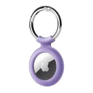 Силиконовый чехол c карабином ESR Cloud Silicone Keychain Case Purple для AirTag - Фото 2