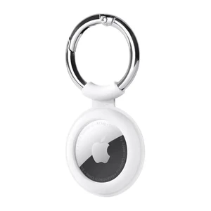 Силиконовый чехол c карабином ESR Cloud Silicone Keychain Case White для AirTag - Фото 2