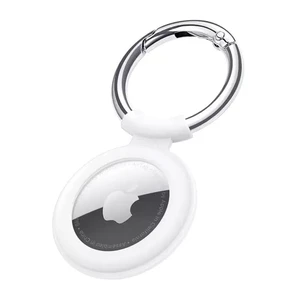 Силиконовый чехол c карабином ESR Cloud Silicone Keychain Case White для AirTag - Фото 3
