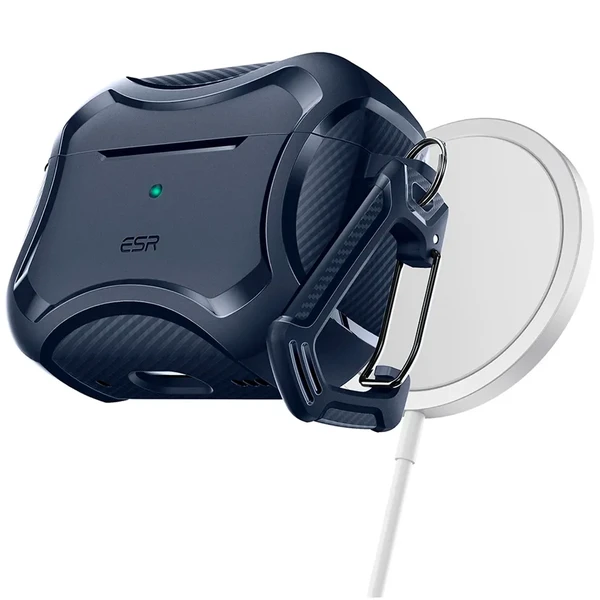 Протиударний чохол із карабіном ESR Cyber ​​Armor Tough HaloLock Navy Blue для AirPods Pro 2 у Кропивницькому