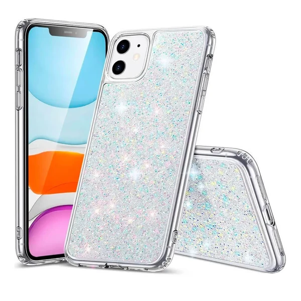Блискучий силіконовий чохол-накладка ESR Glamour Silver для iPhone 11 в Мукачеві