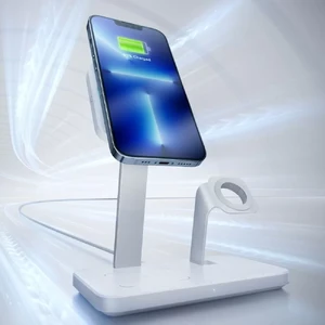Док-станція ESR HaloLock Wireless Charger CryoBoost 3 in 1 Arctic White для iPhone | AirPods | Apple Watch + EU адаптер - Фото 5