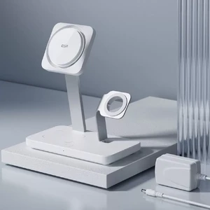 Док-станція ESR HaloLock Wireless Charger CryoBoost 3 in 1 Arctic White для iPhone | AirPods | Apple Watch + EU адаптер - Фото 8
