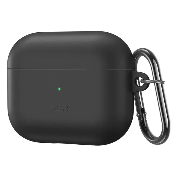 Силиконовый чехол с карабином ESR HaloLock Magnetic Soft Case Black для AirPods 3