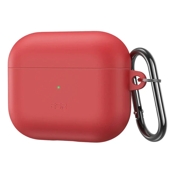 Силіконовий чохол із карабіном ESR HaloLock Magnetic Soft Case Red для AirPods 3