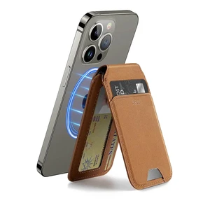 Шкіряний чохол-гаманець ESR HaloLock Vegan Leather Wallet MagSafe Stand Brown для iPhone 15 | 14 | 13 | 12 - Фото 2