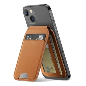 Шкіряний чохол-гаманець ESR HaloLock Vegan Leather Wallet MagSafe Stand Brown для iPhone 15 | 14 | 13 | 12 - Фото 4
