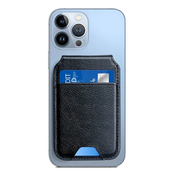 Шкіряний чохол-гаманець ESR HaloLock Vegan Leather Wallet MagSafe Stand Black для iPhone 15 | 14 | 13 | 12