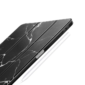 Мраморный магнитный чехол ESR Marble Trifold Case Black для iPad Pro 11" - Фото 3