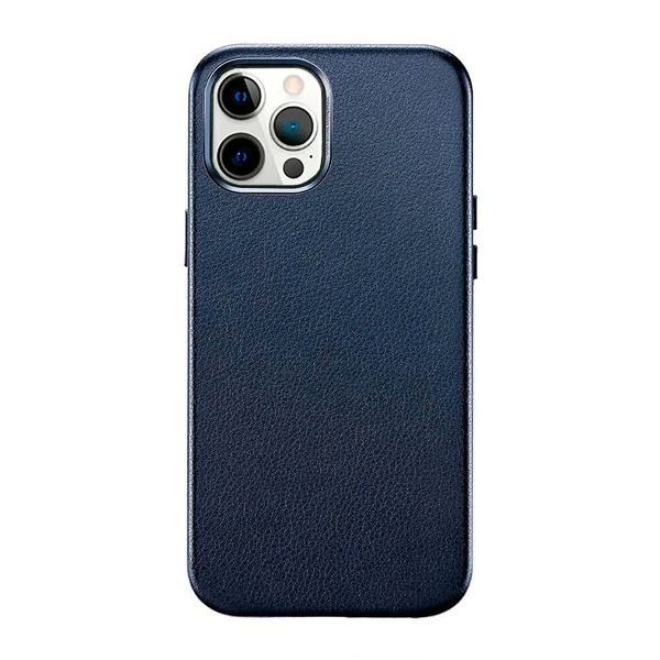Синій шкіряний чохол ERS Metro Leather White для iPhone iPhone 12 Pro Max в Ужгороді