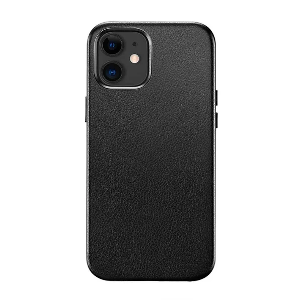Чорний шкіряний чохол ERS Metro Leather Black для iPhone 12 Pro | 12 Max
