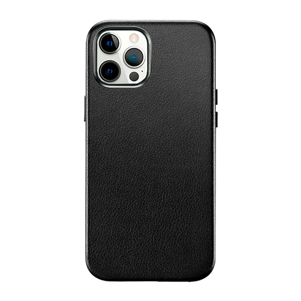 Чорний шкіряний чохол ERS Metro Leather Black для iPhone iPhone 12 Pro Max в Ужгороді