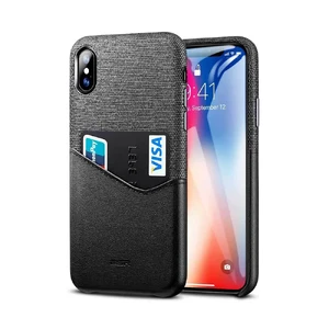 Кожаный чехол с отделением для карт ESR Metro Series Black для iPhone X | XS - Фото 2