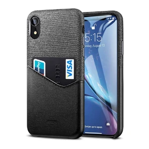 Кожаный чехол с отделением для карт ESR Metro Series Black для iPhone XR
