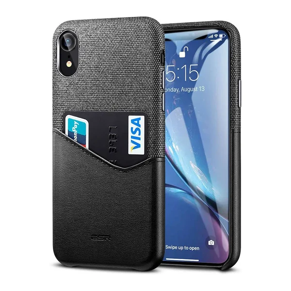 Шкіряний чохол з відділенням для карт ESR Metro Series Black для iPhone XR