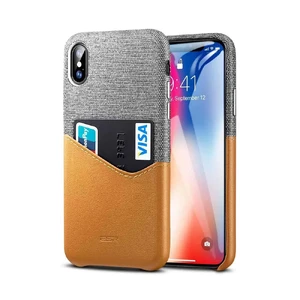 Шкіряний чохол з відділенням для карт ESR Metro Series Brown для iPhone X | XS - Фото 2