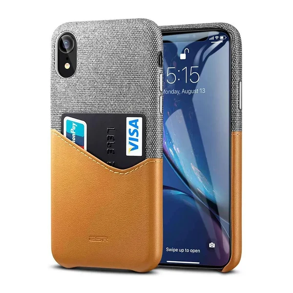 Шкіряний чохол з відділенням для карт ESR Metro Series Brown для iPhone XR