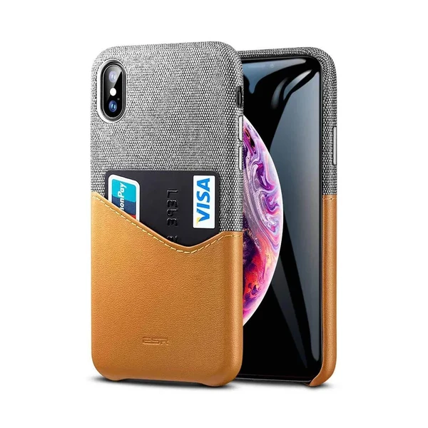 Шкіряний чохол з відділенням для карт ESR Metro Series Brown для iPhone XS Max