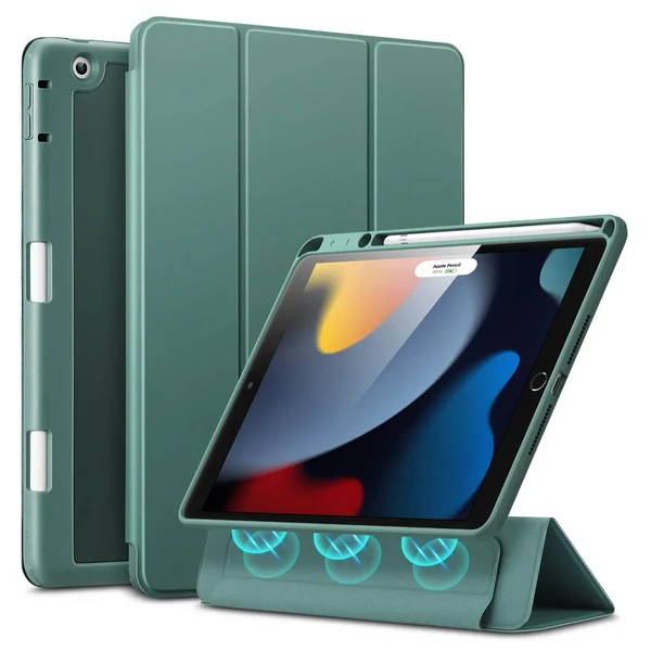Чохол-книжка з тримачем для Apple Pencil ESR Rebound Hybrid Case Pro Frosted Green for iPad 9 | 8 | 7 10.2" (2021 | 2020 | 2019) у Броварах