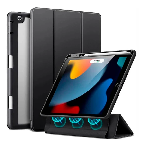 Чохол-книжка з тримачем для Apple Pencil ESR Rebound Hybrid Case Pro Black для iPad 9 | 8 | 7 10.2" (2021 | 2020 | 2019) у Броварах