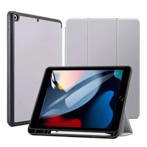Чохол-книжка з тримачем для Apple Pencil ESR Rebound Pencil Case Grey для iPad 9 | 8 | 7 10.2" (2021 | 2020 | 2019)