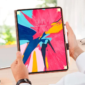Чехол с держателем для Apple Pencil ESR Simplicity Premium Folio Brown для iPad Pro 11" - Фото 4