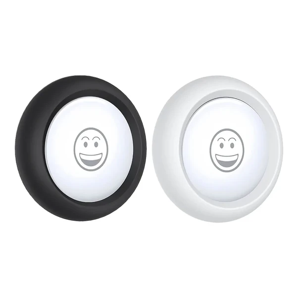 Клейкий силіконовий чохол ESR Soft Silicone Stick-On Protective Black | White для AirTag (2 шт.) у Вінниці
