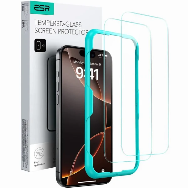 Захисне скло з рамкою ESR для iPhone 16 Pro, 2 шт.